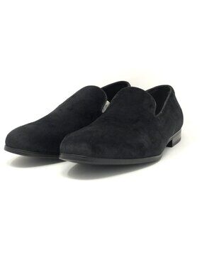 New Alfani Black Suede Slip-On Loafers Men’s 10.5M